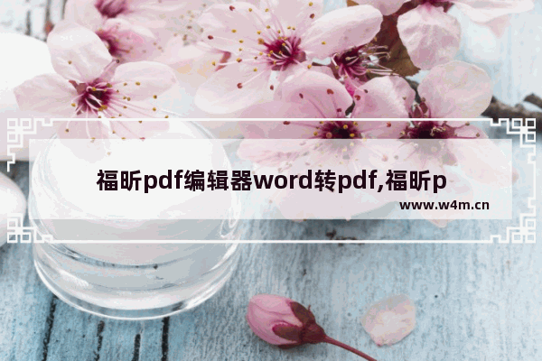 福昕pdf编辑器word转pdf,福昕pdf怎么安装