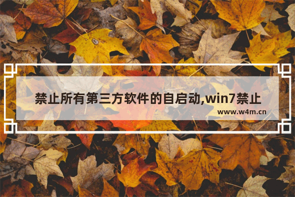 禁止所有第三方软件的自启动,win7禁止软件自启动