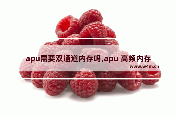 apu需要双通道内存吗,apu 高频内存