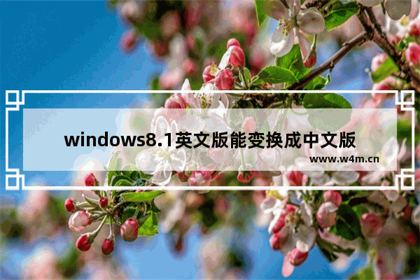 windows8.1英文版能变换成中文版吗,win7英文改中文语言包