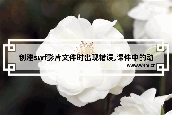 创建swf影片文件时出现错误,课件中的动画swf无法播放