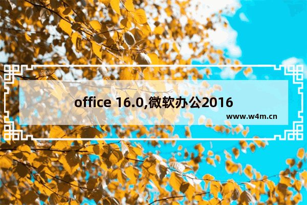 office 16.0,微软办公2016