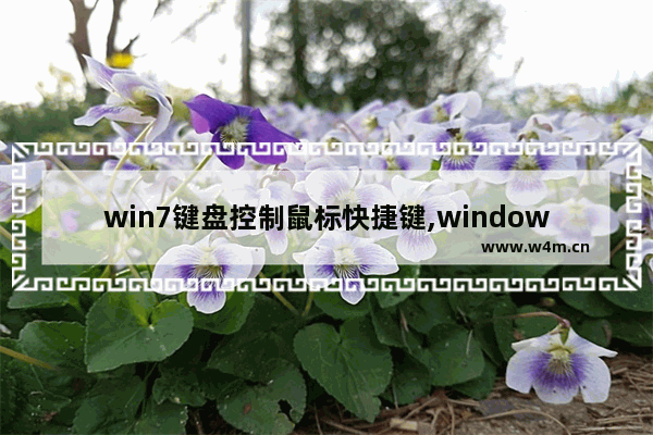 win7键盘控制鼠标快捷键,windows7中鼠标操作有