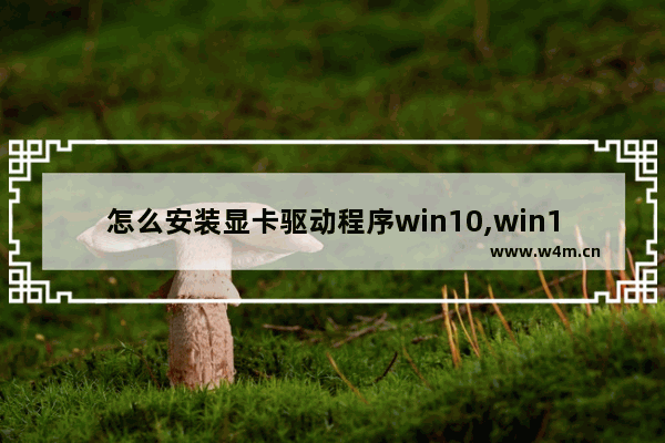 怎么安装显卡驱动程序win10,win10手动安装显卡驱动