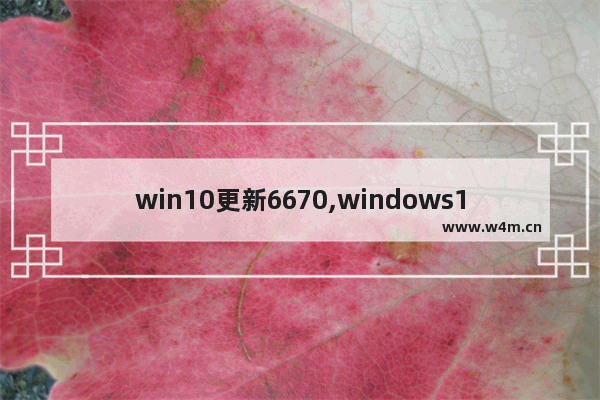 win10更新6670,windows10 10240版本