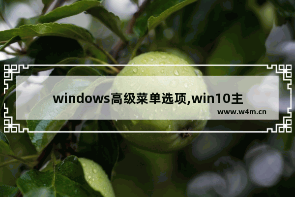 windows高级菜单选项,win10主菜单