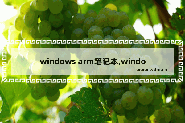 windows arm笔记本,windows10 arm