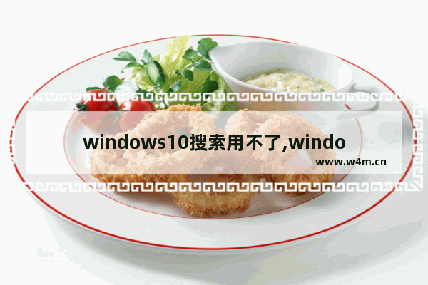 windows10搜索用不了,windows设置无法搜索