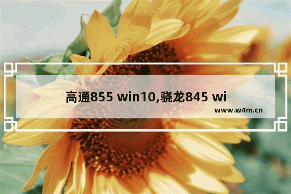 高通855 win10,骁龙845 windows