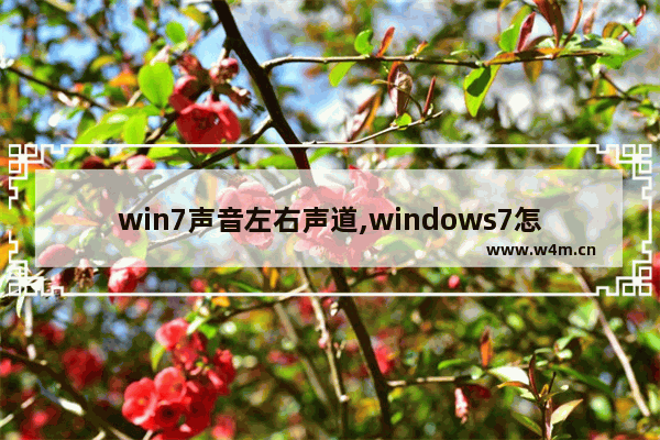 win7声音左右声道,windows7怎么打开单声道音频