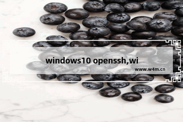 windows10 openssh,win10ssh服务开启