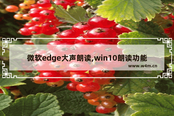 微软edge大声朗读,win10朗读功能