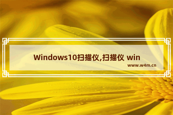 Windows10扫描仪,扫描仪 win10