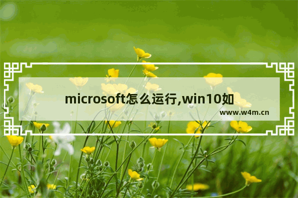 microsoft怎么运行,win10如何安装microsoft