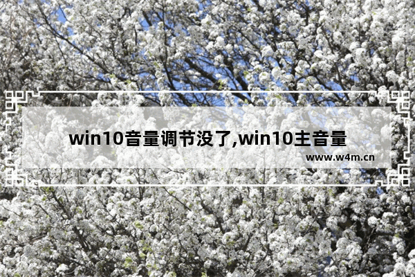 win10音量调节没了,win10主音量无法控制应用音量