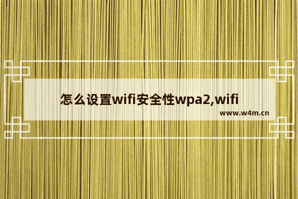 怎么设置wifi安全性wpa2,wifi安全性wpa