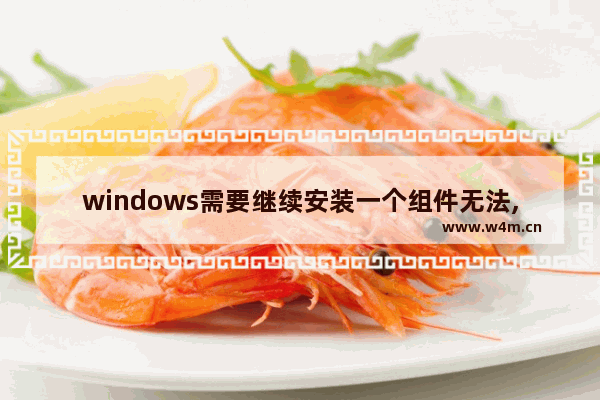 windows需要继续安装一个组件无法,windows中,如果要安装windows附加组件,应选择