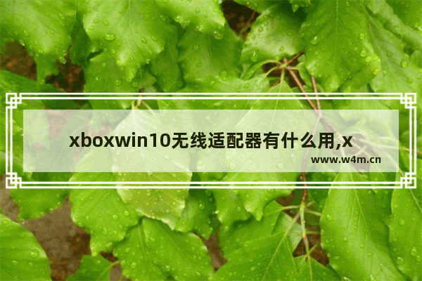 xboxwin10无线适配器有什么用,xbox无线适配器win10驱动