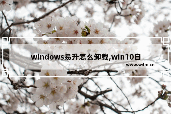 windows易升怎么卸载,win10自动卸载