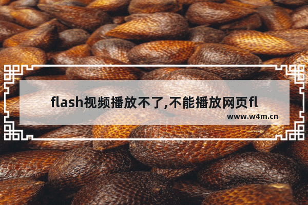 flash视频播放不了,不能播放网页flash视频怎么办