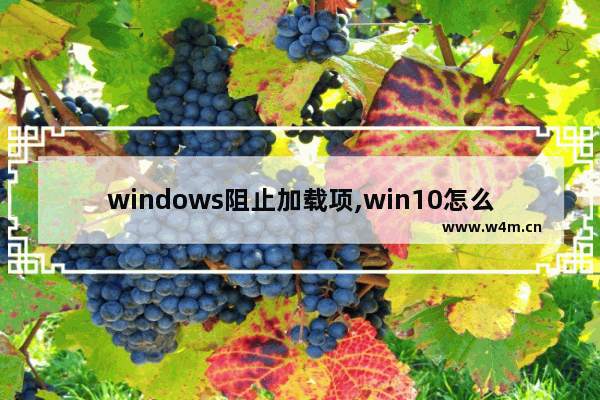 windows阻止加载项,win10怎么禁用启动项