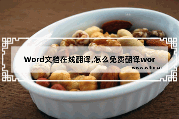 Word文档在线翻译,怎么免费翻译word文档