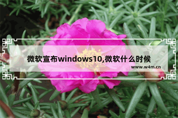 微软宣布windows10,微软什么时候发布win10