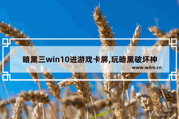 暗黑三win10进游戏卡屏,玩暗黑破坏神3黑屏