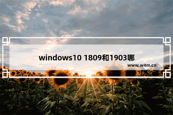 windows10 1809和1903哪个好用,win10的1903版本和1809版本比较的区别_1