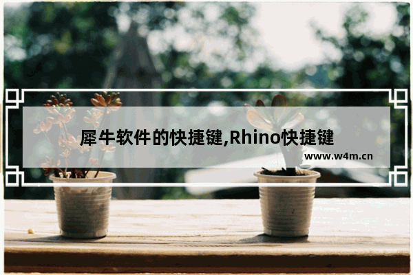 犀牛软件的快捷键,Rhino快捷键