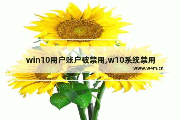 win10用户账户被禁用,w10系统禁用了管理员账户怎么办