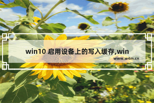 win10 启用设备上的写入缓存,win10加快硬盘读写速度