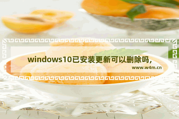 windows10已安装更新可以删除吗,windows10怎么删除系统更新