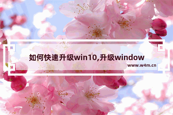 如何快速升级win10,升级windows10方法