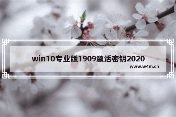 win10专业版1909激活密钥2020年,windows10专业版激活密钥2019