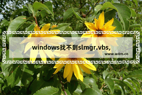 windows找不到slmgr.vbs,slmgr.vbs 不是内部或外部命令