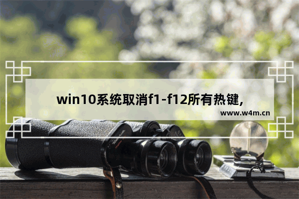 win10系统取消f1-f12所有热键,win10f1到f12热键取消