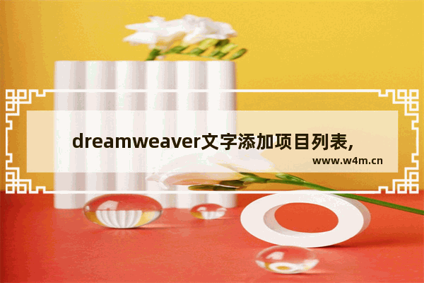 dreamweaver文字添加项目列表,dreamweaver文本字段在哪里