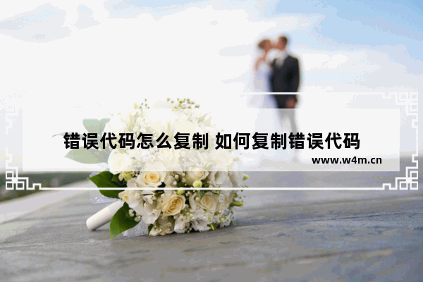 错误代码怎么复制 如何复制错误代码