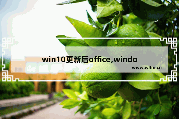 win10更新后office,windows10更新后office