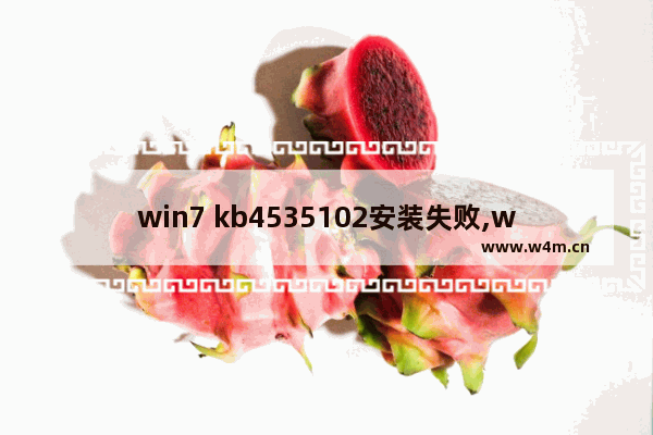 win7 kb4535102安装失败,win7系统kb4534310安装失败