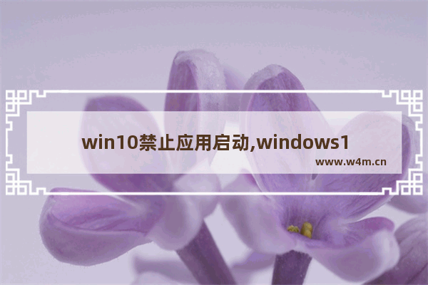 win10禁止应用启动,windows10强制关闭应用