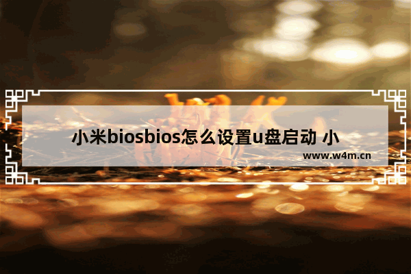 小米biosbios怎么设置u盘启动 小米笔记本如何设置U盘启动