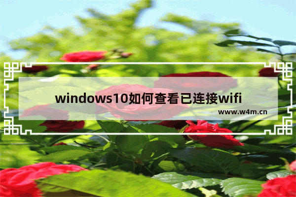 windows10如何查看已连接wifi密码,win10如何查看已连接的WIFI密码