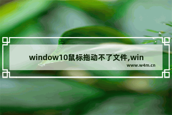 window10鼠标拖动不了文件,win10鼠标左键拖不动文件