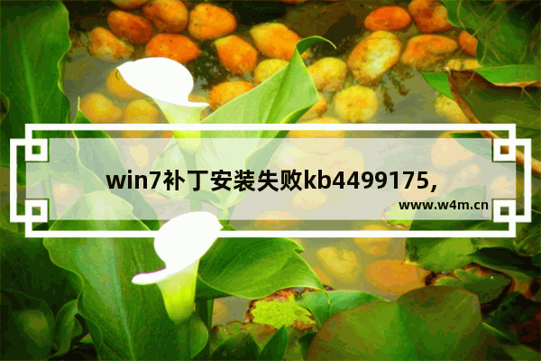 win7补丁安装失败kb4499175,Win7安装kb4503269补丁失败