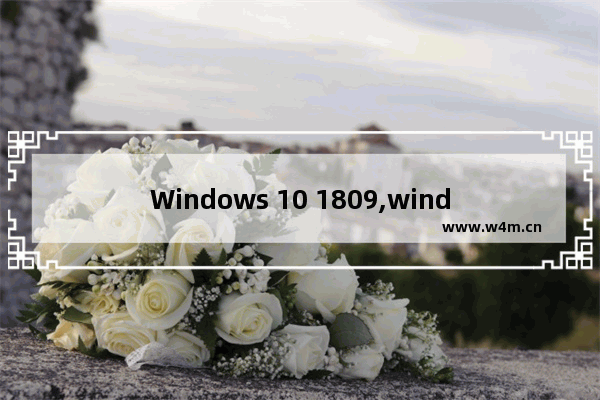 Windows 10 1809,windows 10 version 1809_1