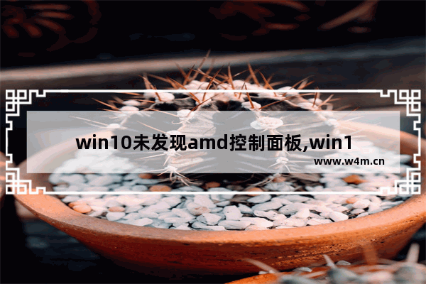 win10未发现amd控制面板,win10未安装amd图形驱动