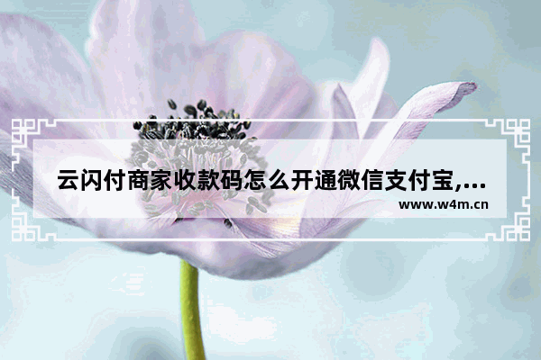 云闪付商家收款码怎么开通微信支付宝,云闪付可以申请商家收款码吗