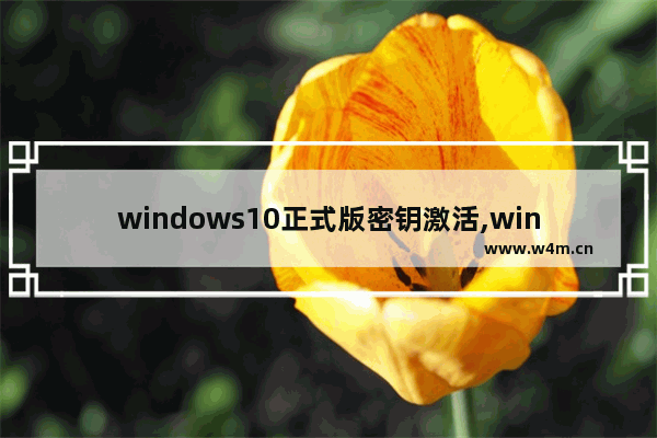 windows10正式版密钥激活,windows10永久激活码 win10专业版密钥